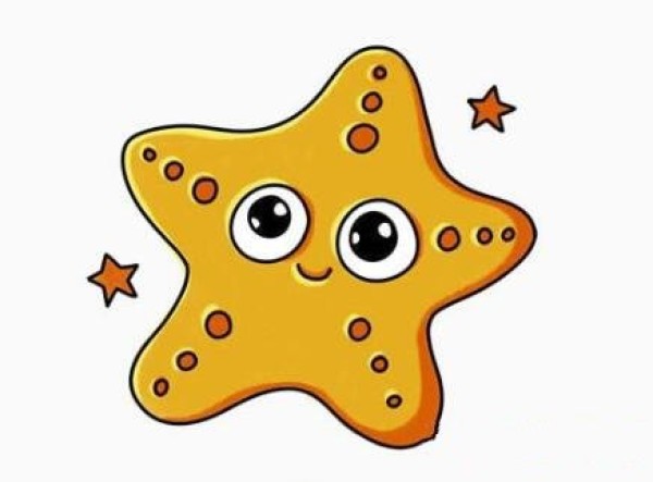 How to draw cartoon starfish