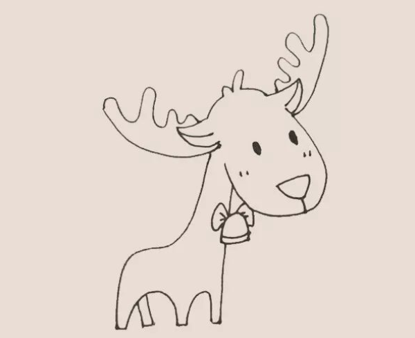 Reindeer simple drawing