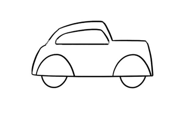 How to draw a retro car