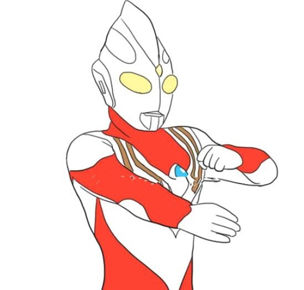 Ultraman Red Tiga in power form