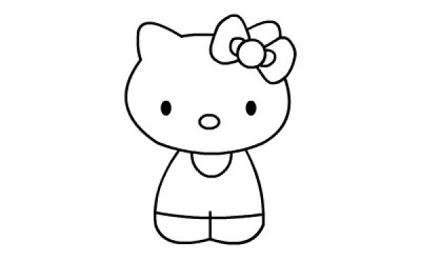 Simple and beautiful simple drawing Kitty cat