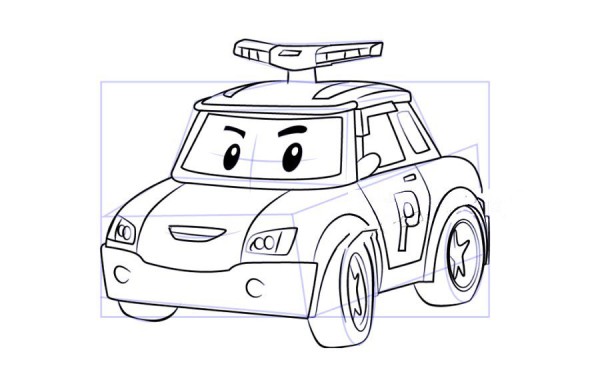 Police car Perli Perli simple drawing