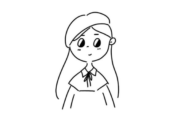 Simple line character avatar sketch