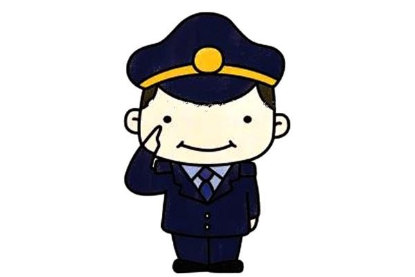 Cartoon version of the police