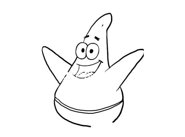 Simple strokes drawing tutorial of Patrick Star