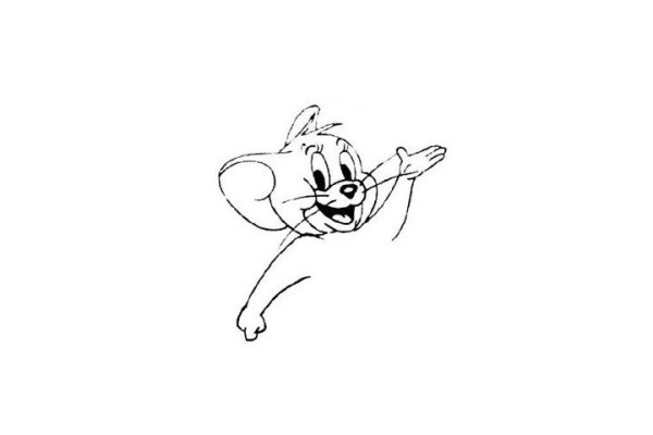 How to draw the little mouse Jerry in Tom and Jerry