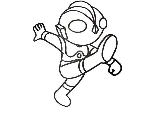 Cute Ultraman simple strokes