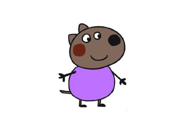 Draw Danny the puppy from Peppa Pig