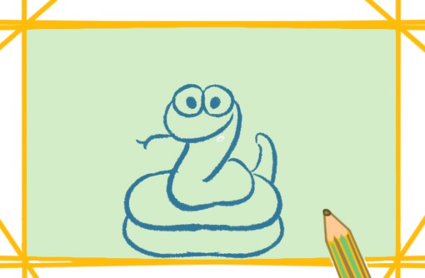 How to draw a coiled snake