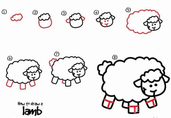 How to draw a bleating little sheep