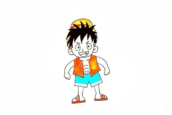 How to draw Luffy in One Piece