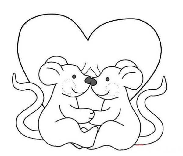 Simple drawing of two mice