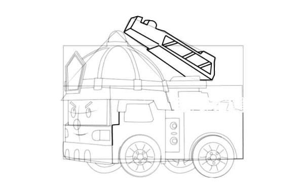 Police car Perroy simple drawing