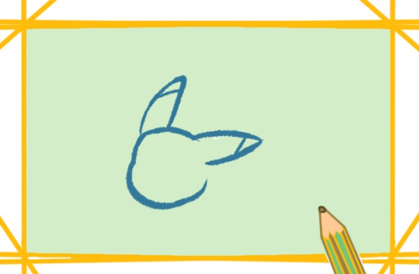 Simple drawing of lying Pikachu