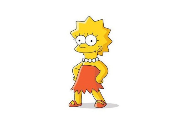 3 pictures of Lisa Simpson