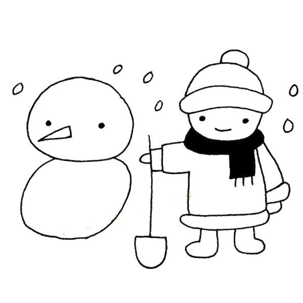 Simple drawing of snowman