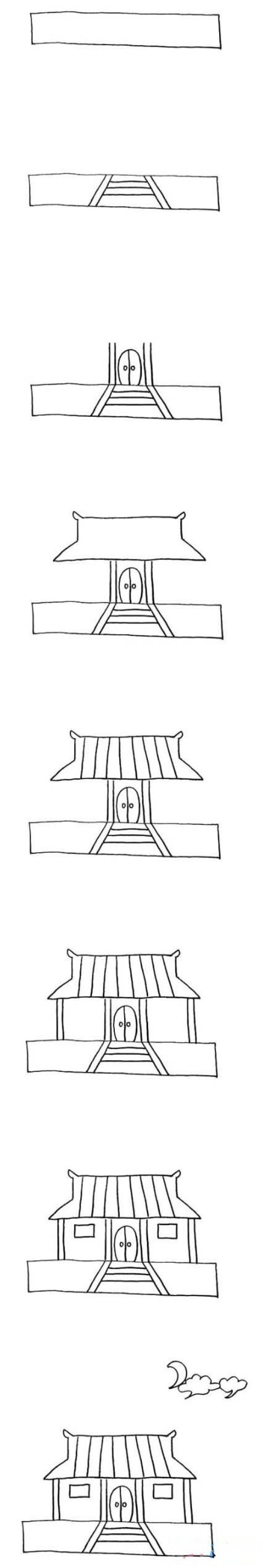 How to draw ancient temples