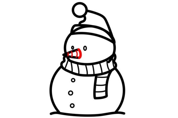 How to draw a snowman with simple strokes