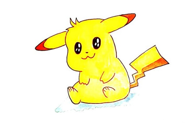 How to draw Pikachu in simple strokes