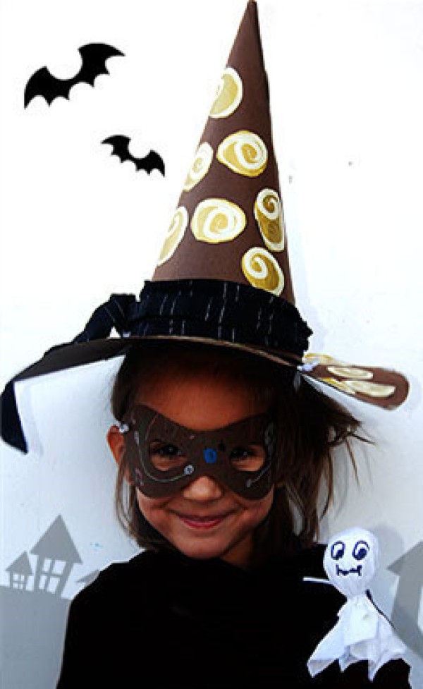 Halloween witch hat making