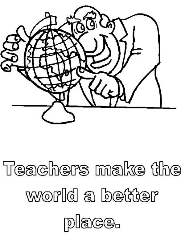 Geography teacher simple drawing picture