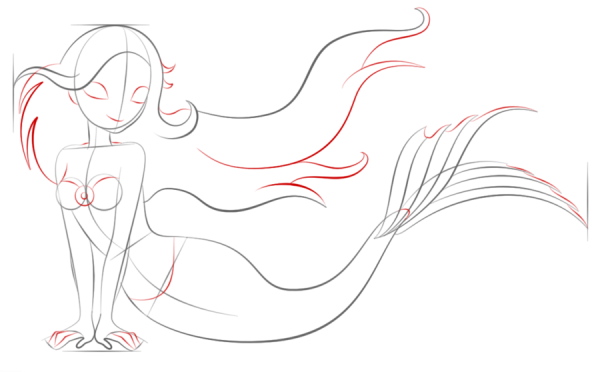 How to Draw a Cartoon Mermaid