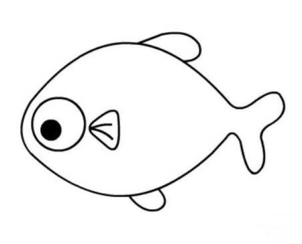 How to draw a super simple fish for young children