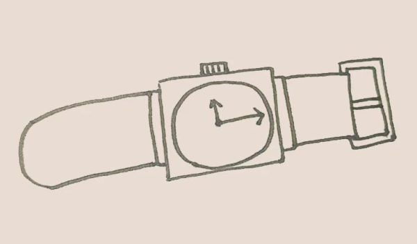 Simple drawing of watch