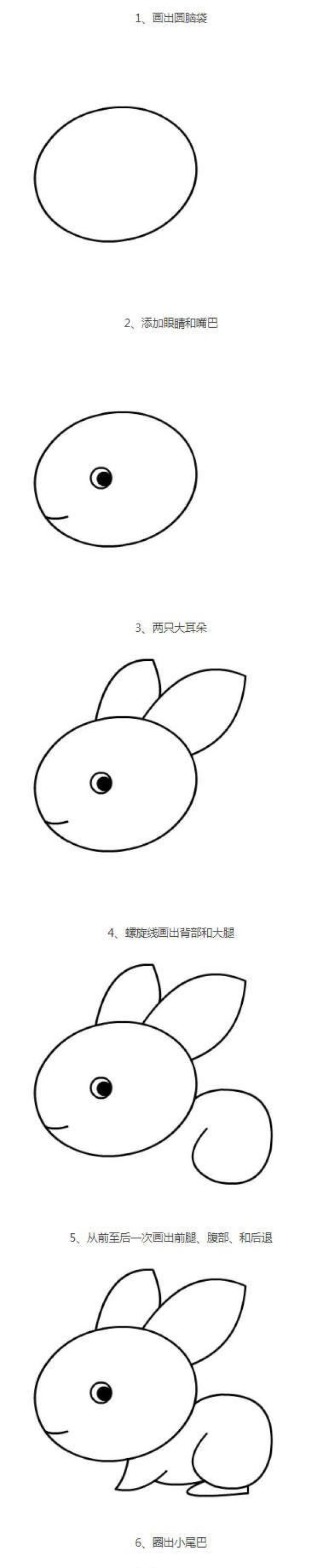 How to draw a cute little white rabbit