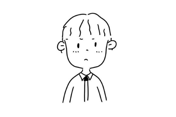 Simple line character avatar sketch