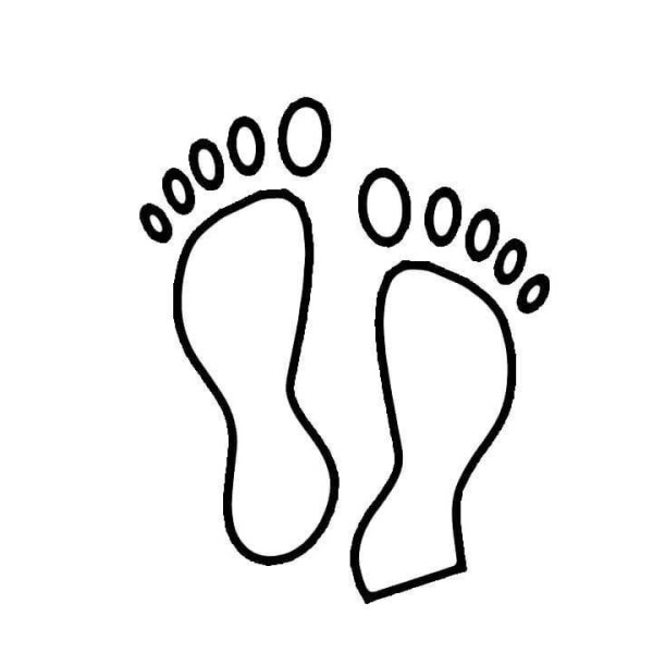 Cartoon soles of feet simple drawing pictures