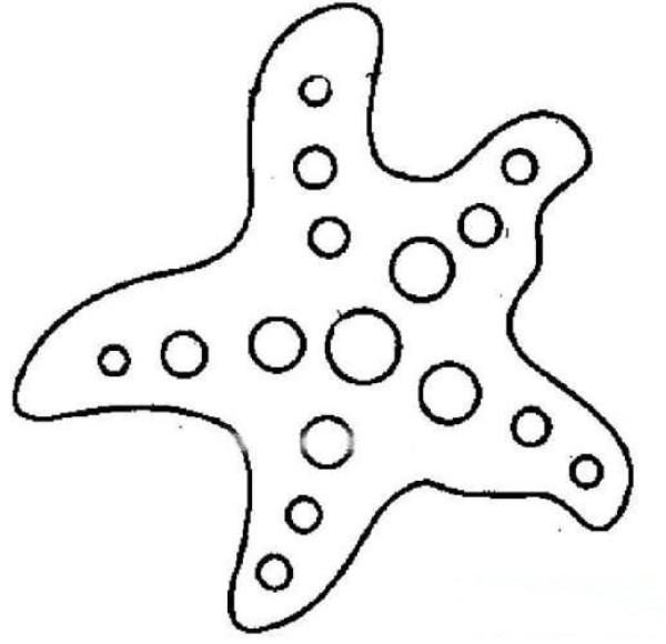 Cartoon starfish simple drawing