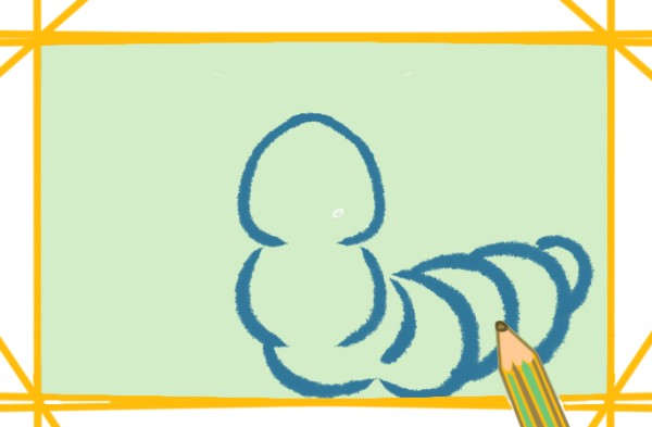 How to draw a green caterpillar