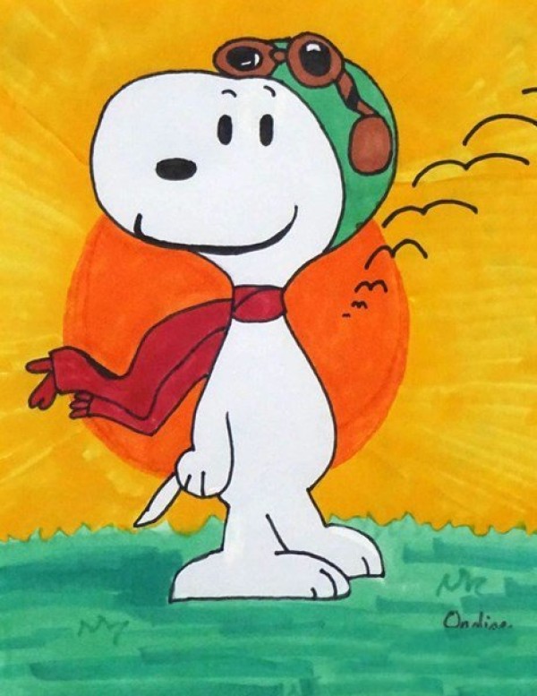 Appreciation of cute Snoopy third grade cartoon character drawings