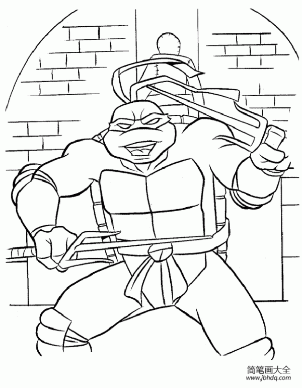 Three simple drawing pictures about Teenage Mutant Ninja Turtles