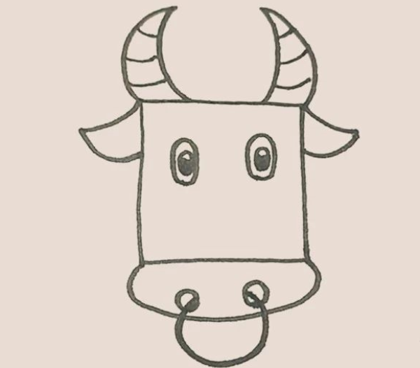 Simple drawing of cow