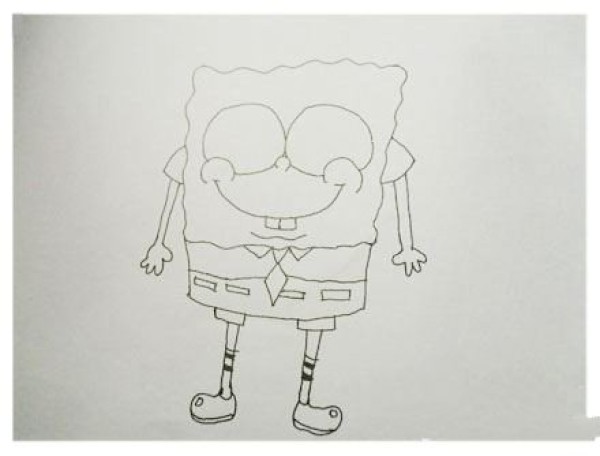 Super detailed steps to draw SpongeBob SquarePants