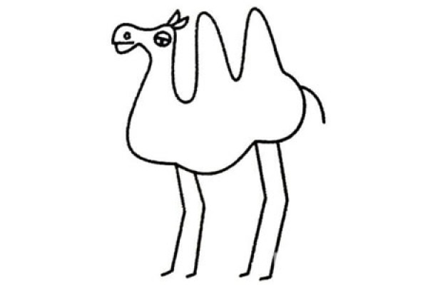 Complete collection of camel simple strokes and drawing steps