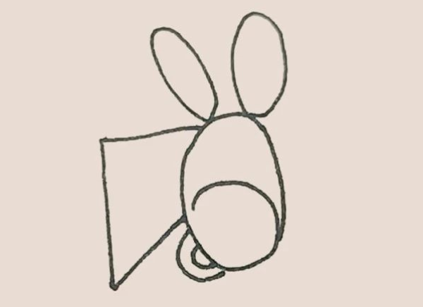 Simple drawing of donkey