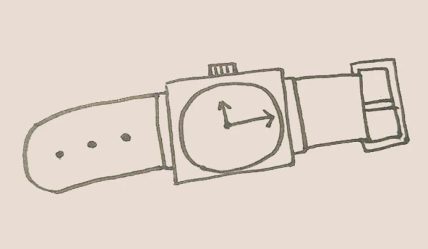 Simple drawing of watch