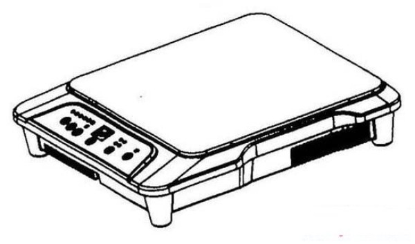 Simple drawing pictures of household induction cooker