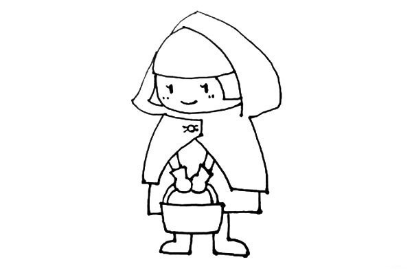 Learn to draw Little Red Riding Hood easily