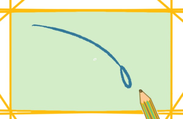 How to draw a fishing rod