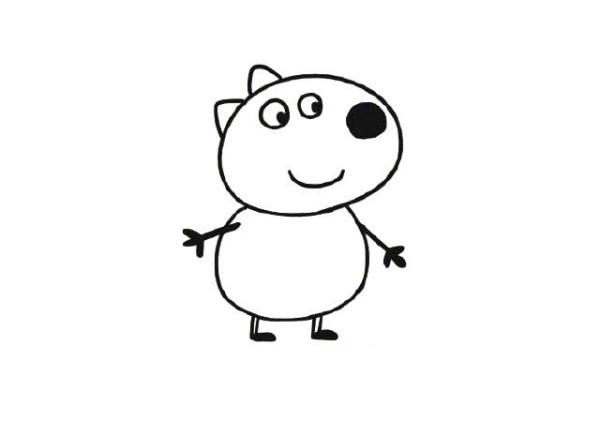 Draw Danny the puppy from Peppa Pig