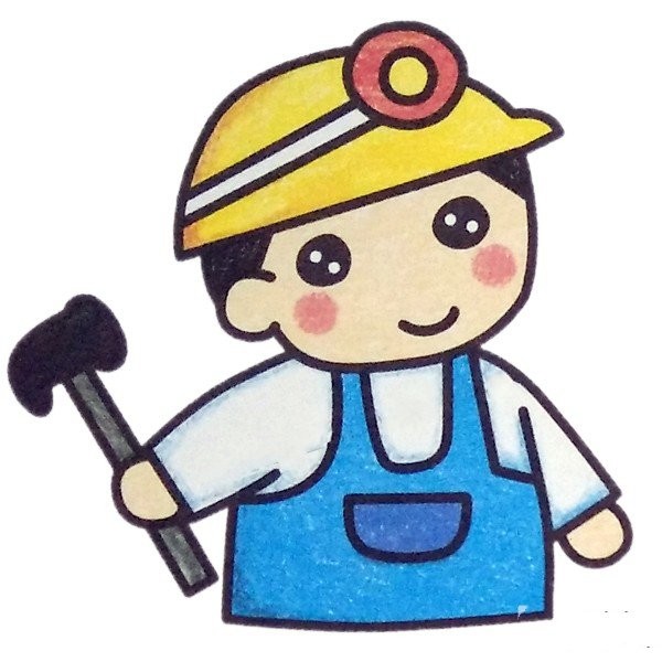 Miners simple drawing picture