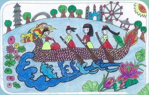 First Prize Appreciation of Children’s Paintings During Dragon Boat Festival