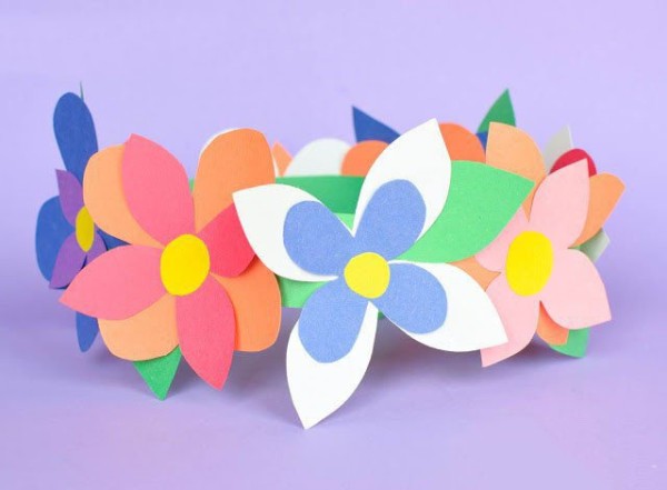 Colorful Paper Wreath Handmade