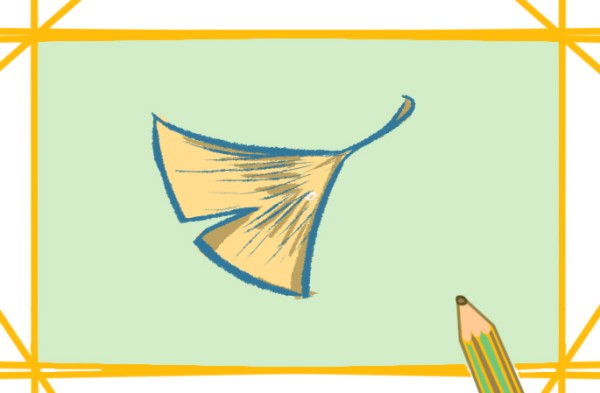 How to draw golden ginkgo leaves