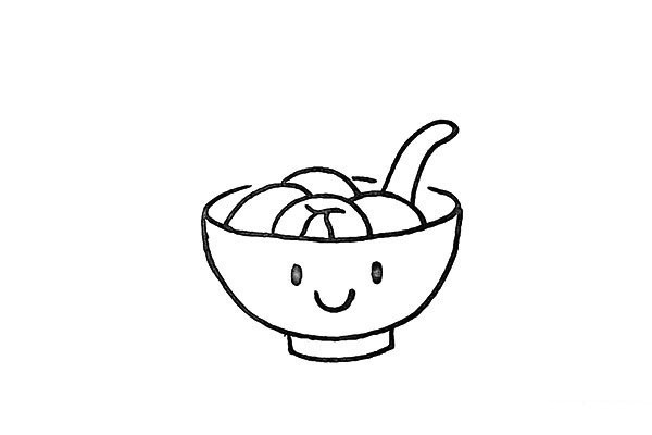 How to draw glutinous rice balls