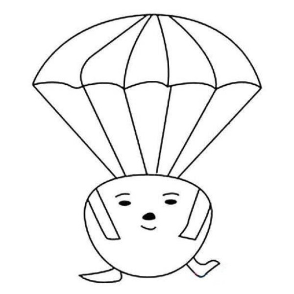 Cute Cartoon Hot Air Balloon Drawing Picture for Children